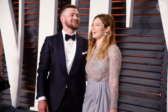 Justin Timberlake, Jessica Biel - Soirée "Vanity Fair Oscar Party" après la 88e cérémonie des Oscars à Hollywood, le 28 février 2016.