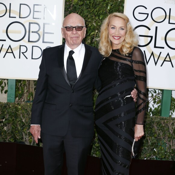 Rupert Murdoch et Jerry Hall - La 73ème cérémonie annuelle des Golden Globe Awards à Beverly Hills, le 10 janvier 2016. © Olivier Borde/Bestimage