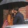 Dakota Johnson et Jamie Dornan s'embrassent sur le tournage de 'Fifty Shades Darker' à Vancouver, le 1er mars 2016