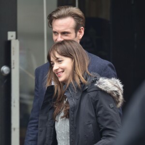 Dakota Johnson et Eric Johnson - Tournage de "Fifty Shades darker" à New York le 2 mars 2016.