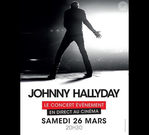 Affiche promo pour le concert de Johnny Hallyday, le 26 mars à Bruxelles.