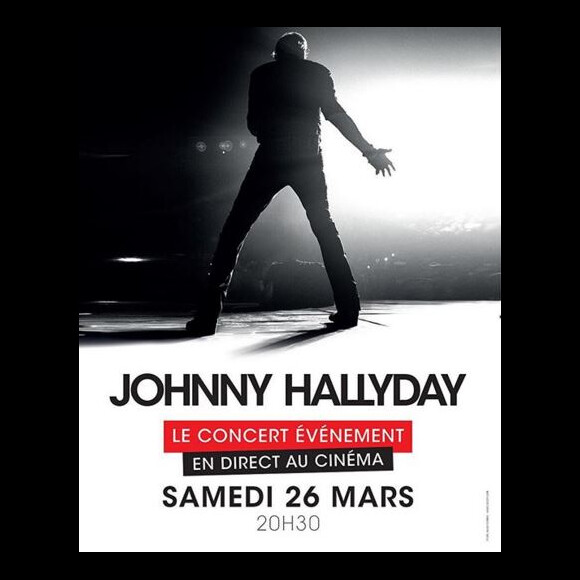 Affiche promo pour le concert de Johnny Hallyday, le 26 mars à Bruxelles.