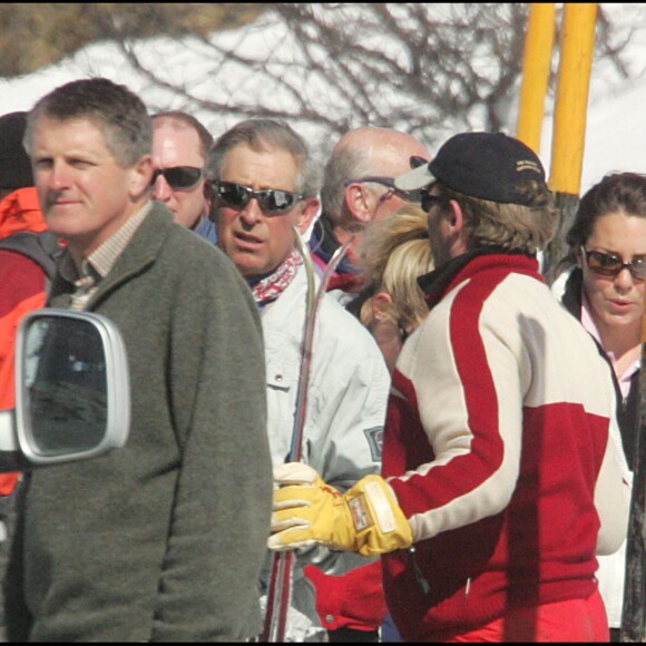 Le prince Charles et Kate Middleton au ski à Klosters en 2005.