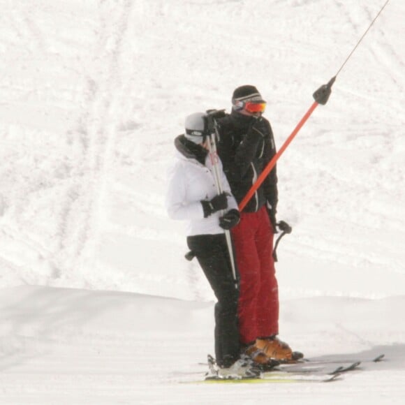 Image d'un séjour de Kate Middleton et du prince William aux sports d'hiver en mars 2008 à Klosters, en Suisse.