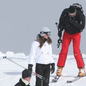 Image d'un séjour de Kate Middleton et du prince William aux sports d'hiver en mars 2008 à Klosters, en Suisse.