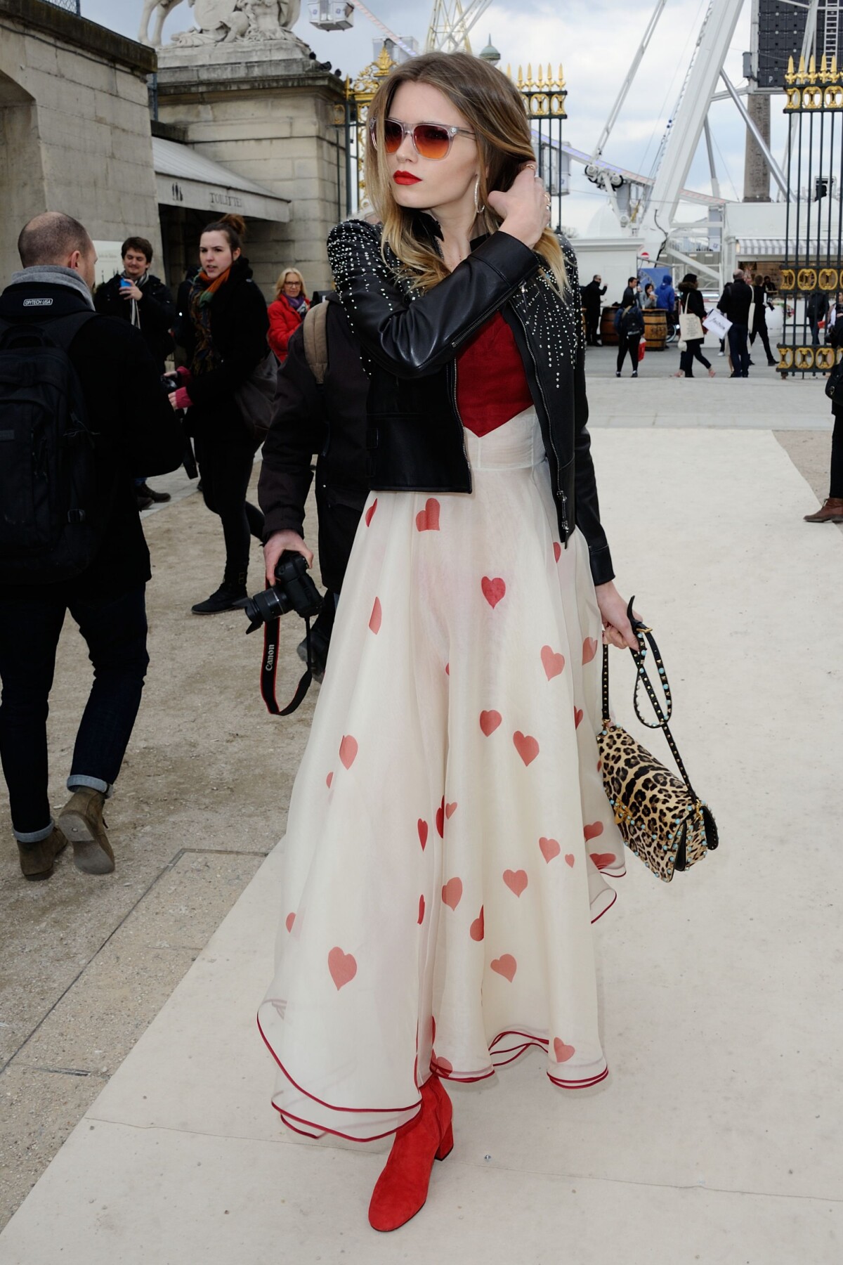 Camille Seydoux attending the Valentino show at the Tuileries as