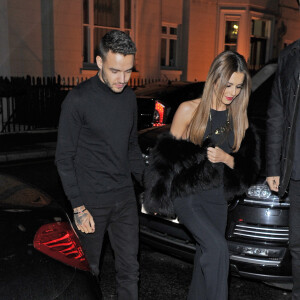 Cheryl Cole (ex Fernandez-Versini) et son nouveau compagnon Liam Payne (One Direction) main dans la main lors de leur sortie au restaurant Salmontini à Londres, le 9 mars 2016. En compagnie de la mère de Cheryl, Joan Callaghan, et d'amis proches, ils ont fêté l'anniversaire de Lily England, l'assistante de Cheryl, qui vient d'avoir 30 ans. Le couple est arrivé vers 20h30, et est reparti vers 1h30 du matin.