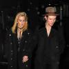 Ellie Goulding et son petit ami Dougie Poynter arrivent à la soirée Halloween "West Thirty Six" à Londres, le 29 octobre 2015.
