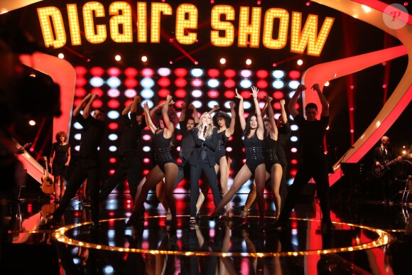 Exclusif - Véronic DiCaire - Enregistrement de l'émission "DiCaire Show", qui sera diffusée sur France 2 le 12 mars, à Paris. Le 7 mars 2016 © Denis Guignebourg / Bestimage