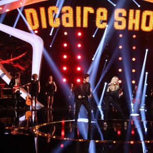 Exclusif - Véronic DiCaire et Michaël Gregorio - Enregistrement de l'émission "DiCaire Show", qui sera diffusée sur France 2 le 12 mars, à Paris. Le 7 mars 2016 © Denis Guignebourg / Bestimage