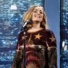 Adele sur la scène de l'O2 Arena lors de la cérémonie des BRIT Awards 2016 à Londres, le 24 février 2016.