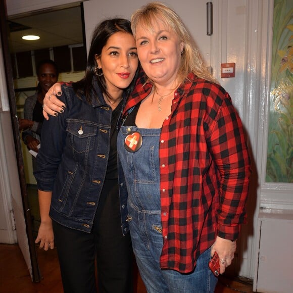 Leïla Bekhti et Valérie Damidot, lors de la soirée Street Food Party au profit de l'association Cékedubonheur à Paris, le 11 mars 2016. © Veeren