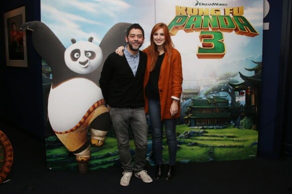 Exclusif - Manu Payet et Alison Wheeler lors de l'avant-première du film d'animation "Kung Fu Panda 3" à l'UGC Normandie sur les Champs-Elysées à Paris le 13 Mars 2016. © Denis Guignebourg/Bestimage