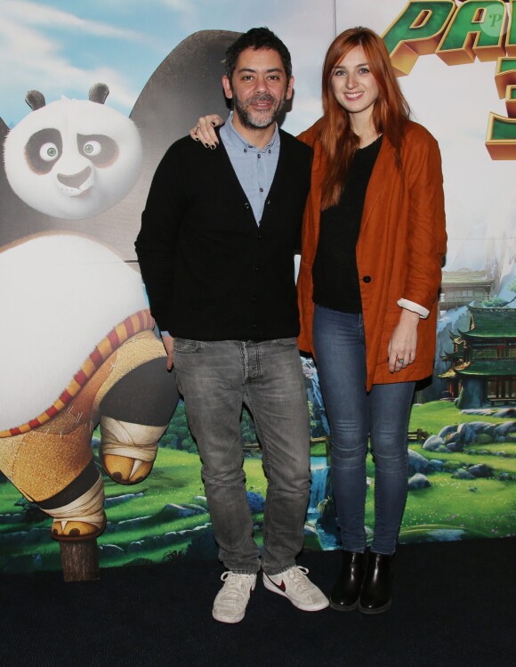 Exclusif - Manu Payet et Alison Wheeler lors de l'avant-première du film d'animation "Kung Fu Panda 3" à l'UGC Normandie sur les Champs-Elysées à Paris le 13 Mars 2016. © Denis Guignebourg/Bestimage