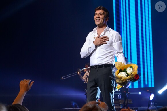 Exclusif - Tony Carreira en concert au Palais des congrès à Paris le 18 octobre 2014.