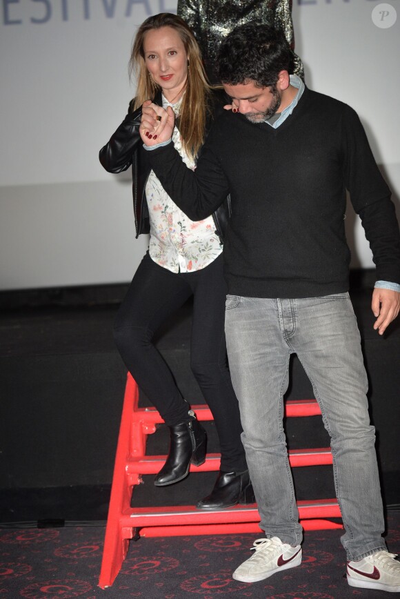Audrey Lamy (enceinte) et Manu Payet - Soirée d'ouverture du festival 2 cinéma de Valenciennes le 16 mars 2016. © Veeren/Bestimage