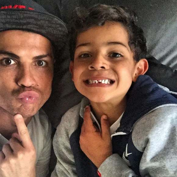Cristiano Ronaldo et son fils Cristiano Junior, "humeur du dimanche", photo Instagram mars 2016.