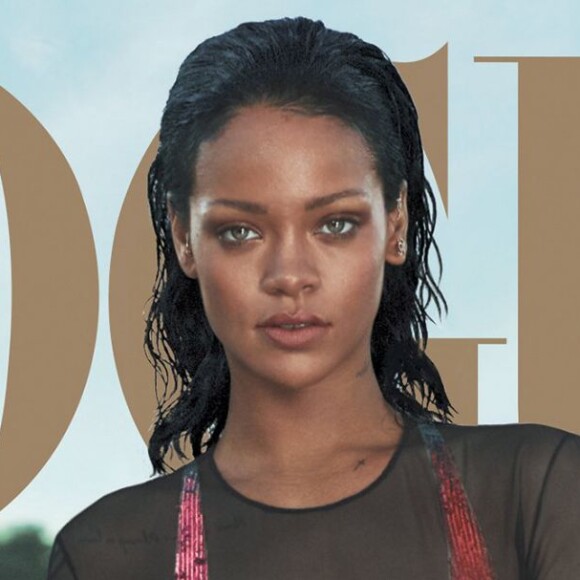 Rihanna en couverture du numéro d'avril 2016 de Vogue. Photo par Mert et Marcus.