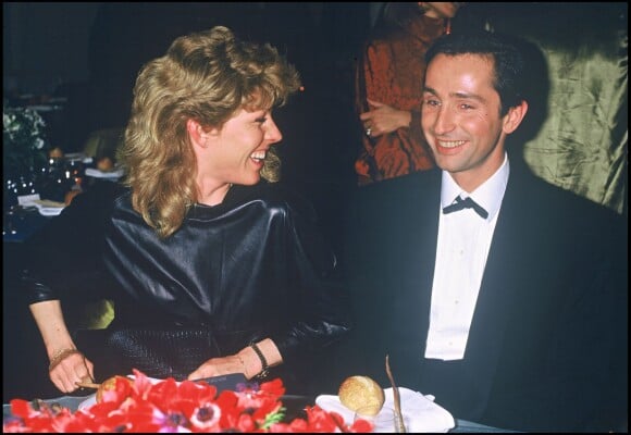 Thierry Lhermitte et son épouse Hélène - Soirée à Paris en 1984