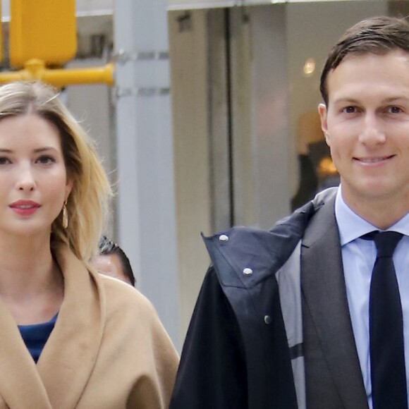 Ivanka Trump enceinte et son mari Jared Kushner se rendent à la tour Trump à New York le 28 septembre 2015.