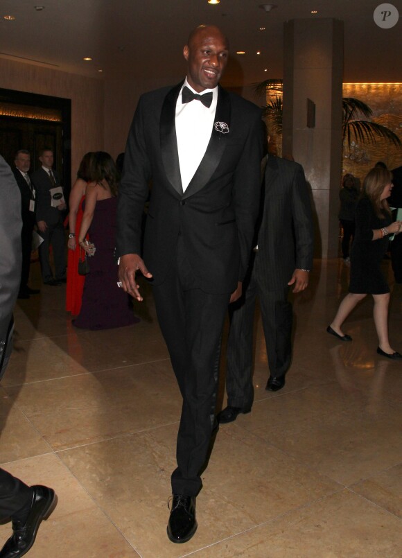 Lamar Odom apres la post party InStyle And Warner Bros a l'occasion des Golden Globe Awards 2014, au Beverly Hilton Hotel a Beverly Hills, le 12 janvier 2014.