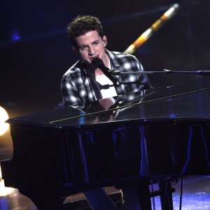 Charlie Puth sur le plateau de l'émission TV "The Voice" aux Pays-Bas. Le 22 janvier 2016