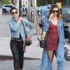 Lily Aldridge et Behati Prinsloo, enceinte, font du shopping entre amies à West Hollywood.  Le 30 mars 2016
