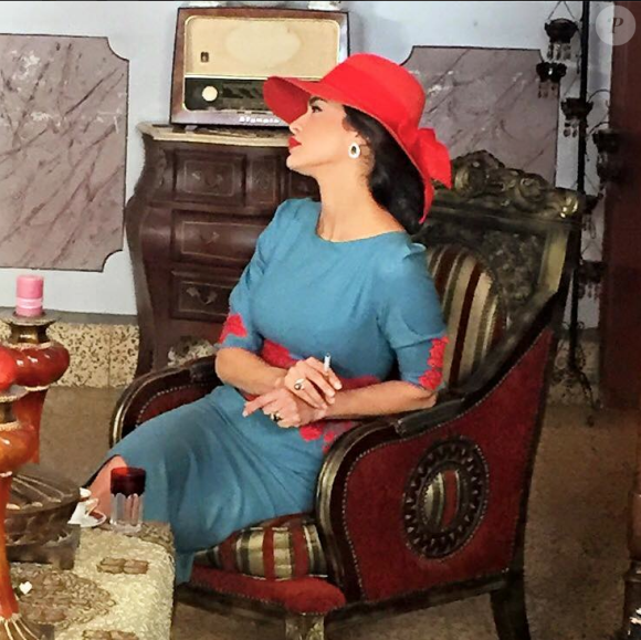 La jolie Leila sur un tournage de série au Liban, le 2 avril 2016.