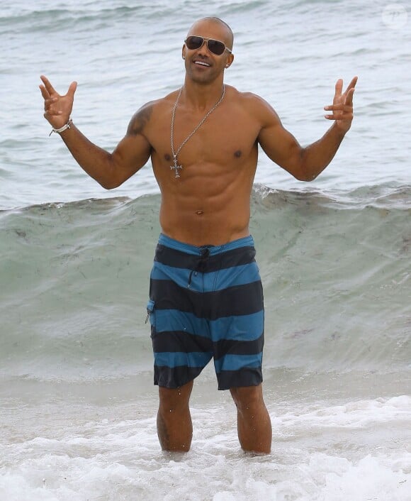 Shemar Moore en vacances à Miami le 6 juillet 2014.