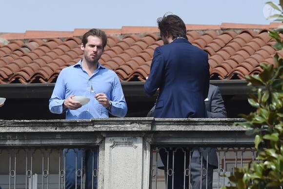 Michelle Hunziker et son mari Tomaso Trussardi vont baptiser leur fille Celeste à Bergame en Italie le 3 avril 2016.