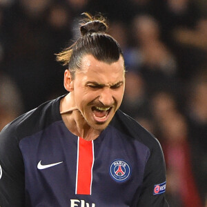 Zlatan Ibrahimovic pendant le match de Ligue des Champions PSG - Manchester City au Parc des Princes à Paris le 6 avril 2016.
