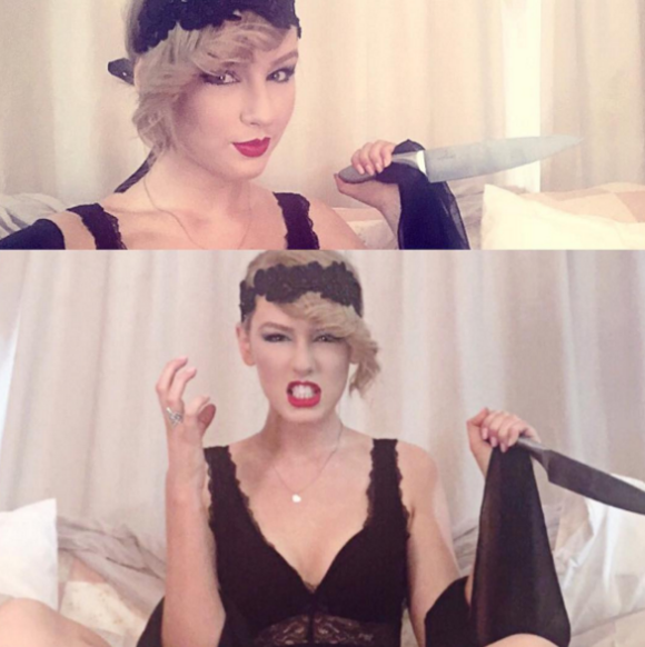 Olivia Sturgiss, le sosie australien de la chanteuse Taylor Swift, a publié une photo d'elle sur sa page Instagram imitant la star dans son clip Bad Blood.