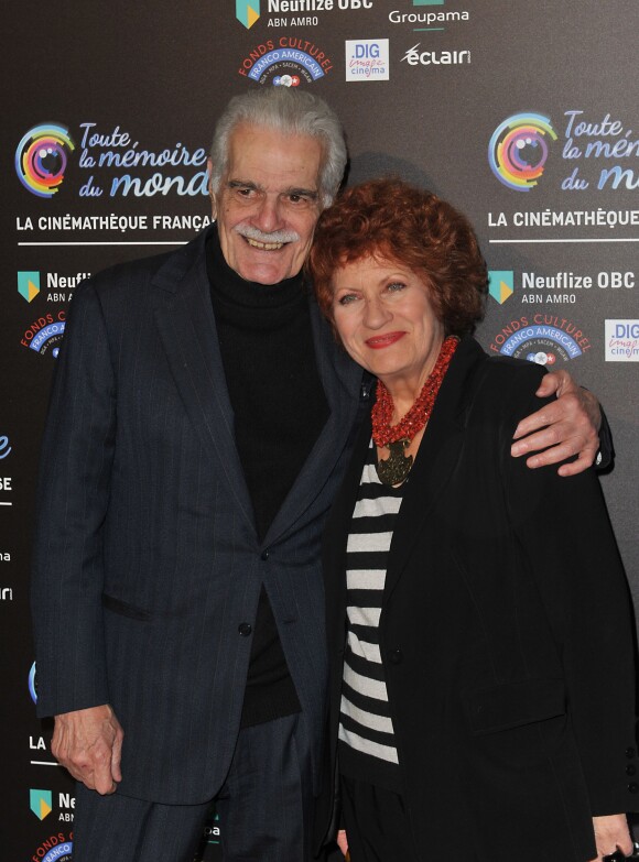 Omar Sharif et Andrea Ferréol - Projection du film "Lawrence d'Arabie" à l'occasion du festival international du film restauré à la cinémathèque de Paris le 29 novembre 2012.