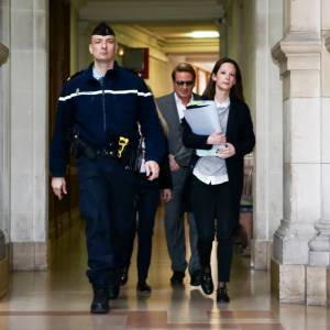 Benoît Magimel lors de son arrivée au tribunal correctionnel de Paris le 12 avril 2016