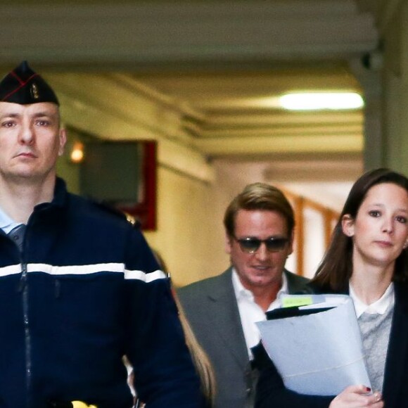 Benoît Magimel lors de son arrivée au tribunal correctionnel de Paris le 12 avril 2016