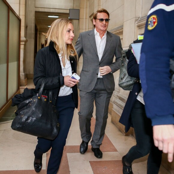 Benoît Magimel lors de son arrivée au tribunal correctionnel de Paris le 12 avril 2016