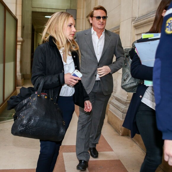 Benoît Magimel lors de son arrivée au tribunal correctionnel de Paris le 12 avril 2016