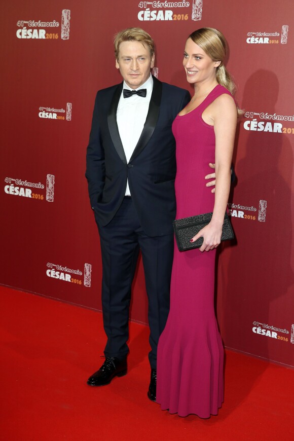Benoît Magimel et sa compagne Margot à la 41e cérémonie des César le 26 février 2016