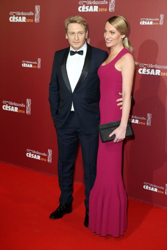 Benoît Magimel et sa compagne Margot à la 41e cérémonie des César le 26 février 2016
