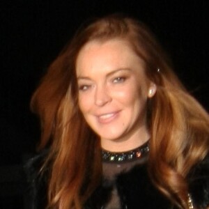 Lindsay Lohan à la sortie du Chiltern Firehouse à Londres, le 13 février 2016