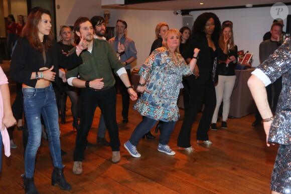 Marion Bartoli, Valérie Damidot et Philippe Auriel, Nadège Beausson-Diagne - Soirée "VICO partenaire des supporters à domicile" à l'atelier à Paris le 14 avril 2016. © CVS/Bestimage  Evening "VICO partner of home supporters" in Paris, France on April 14, 2016.14/04/2016 - Paris