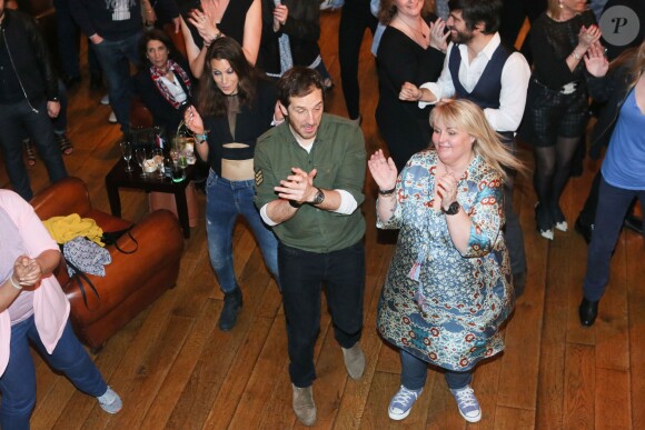 Marion Bartoli, Valérie Damidot et Philippe Auriel - Soirée "VICO partenaire des supporters à domicile" à l'atelier à Paris le 14 avril 2016. © CVS/Bestimage  Evening "VICO partner of home supporters" in Paris, France on April 14, 2016.14/04/2016 - Paris