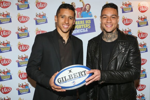 Marquinhos (Marcos Aoas Corrêa), Gregory Van Der Wiel - Soirée "VICO partenaire des supporters à domicile" à l'atelier à Paris le 14 avril 2016. © CVS/Bestimage  Evening "VICO partner of home supporters" in Paris, France on April 14, 2016.14/04/2016 - Paris