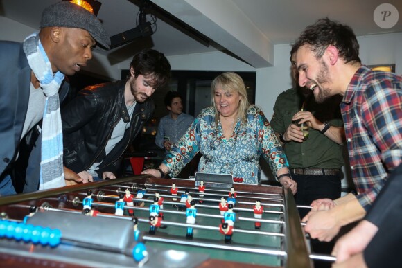 Sylvain Wiltord, Valérie Damidot - Soirée "VICO partenaire des supporters à domicile" à l'atelier à Paris le 14 avril 2016. © CVS/Bestimage  Evening "VICO partner of home supporters" in Paris, France on April 14, 2016.14/04/2016 - Paris