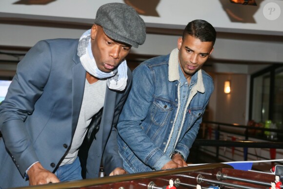 Sylvain Wiltord, Bahim Zaibat - Soirée "VICO partenaire des supporters à domicile" à l'atelier à Paris le 14 avril 2016. © CVS/Bestimage  Evening "VICO partner of home supporters" in Paris, France on April 14, 2016.14/04/2016 - Paris