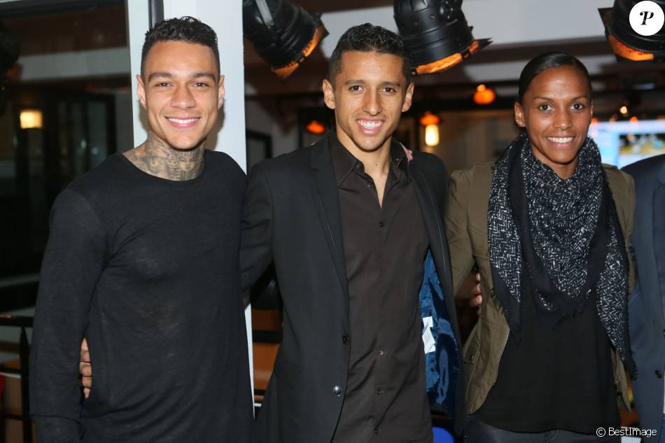 Gregory Van Der Wiel Marquinhos Marie Laure Delie Soiree Vico Partenaire Des Supporters A Domicile A L Atelier A Paris Le 14 Avril 2016 C Cvs Bestimage Ev Purepeople