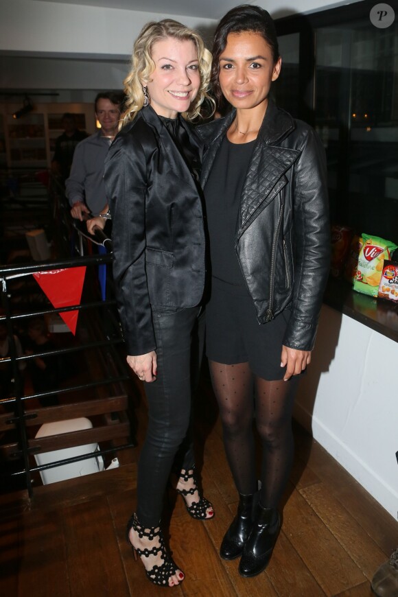 Claire Verneil, Laurence Roustandjee - Soirée "VICO partenaire des supporters à domicile" à l'atelier à Paris le 14 avril 2016. © CVS/Bestimage  Evening "VICO partner of home supporters" in Paris, France on April 14, 2016.14/04/2016 - Paris