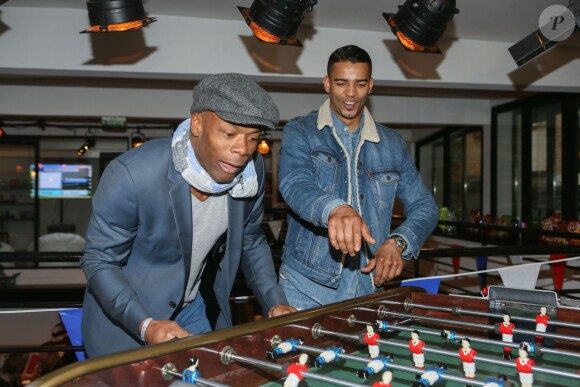 Sylvain Wiltord, Bahim Zaibat - Soirée "VICO partenaire des supporters à domicile" à l'atelier à Paris le 14 avril 2016. © CVS/Bestimage  Evening "VICO partner of home supporters" in Paris, France on April 14, 2016.14/04/2016 - Paris