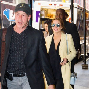 Lindsay Lohan et son père Michael dans les rues de New York, le 13 avril 2016