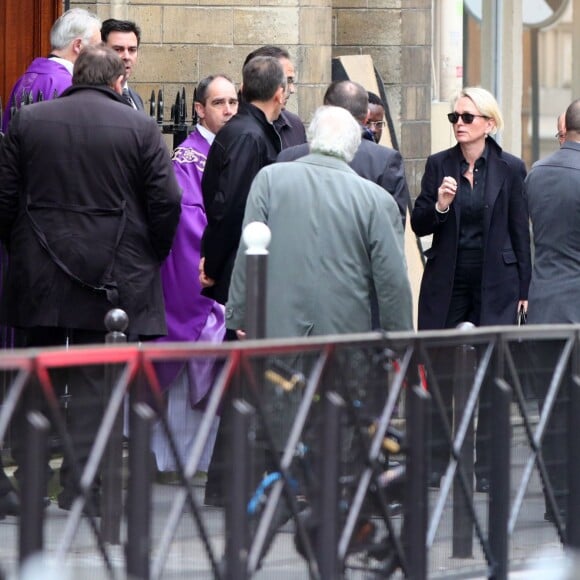 Claude Chirac lors des obsèques de Laurence Chirac, fille de Jacques et Bernadette Chirac morte le 14 avril 2016, qui ont été célébrées en la basilique Sainte-Clotilde à Paris le 16 avril 2016. La défunte a ensuite été inhumée dans la plus stricte intimité familiale au cimetière du Montparnasse © Crystal Pictures/Bestimage